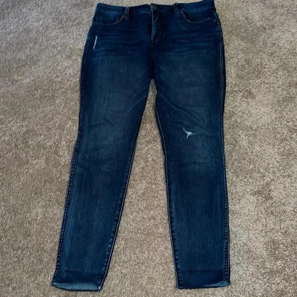 Kut From the Kloth Connie Fab Ab Ankle Skinny Raw Edge High Rise Jeans s… - Picture 1 of 8